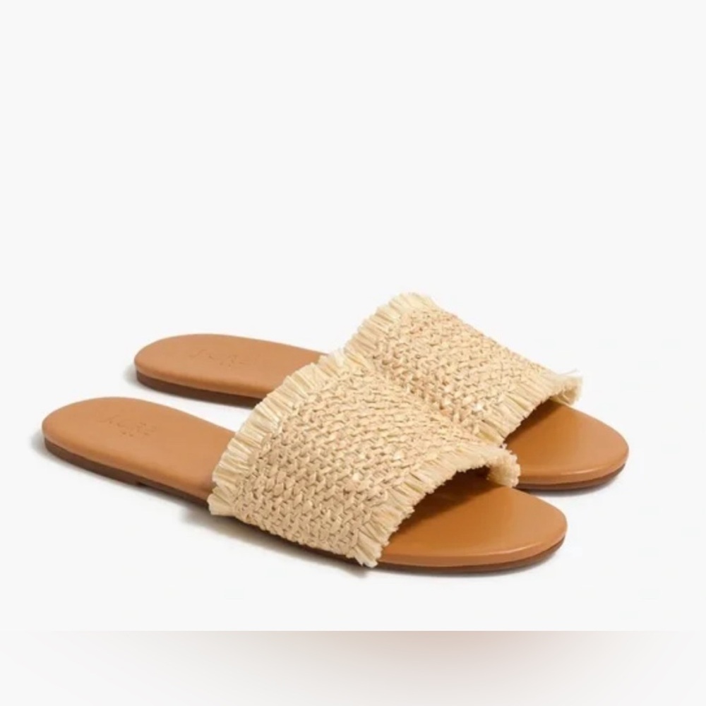 J. Crew Cream Woven Sandals Versatile Summer Slides